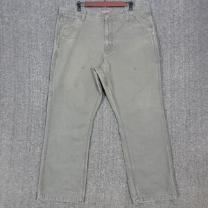 Craftsman Pants Mens 40x30* Green Canvas Carpenter Workwear Vintage Sears Grunge
